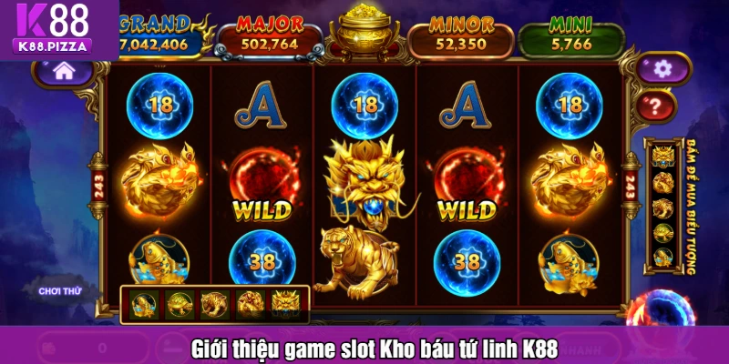 Giới thiệu game slot Kho báu tứ linh K88